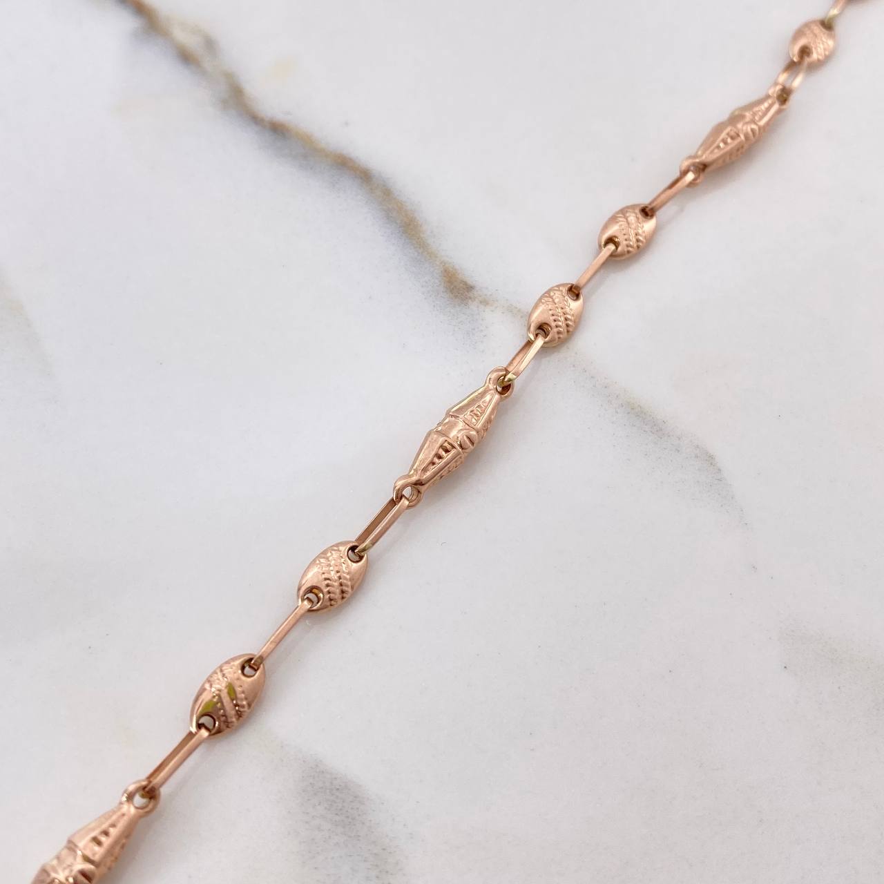 Pulso Rustica Dubai 3.6gr / 21cm / 4mm Punteado Oro Rosa &