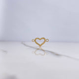 Herraje Silueta Corazon 1.25gr / 2.3cm / Liso Oro Amarillo $