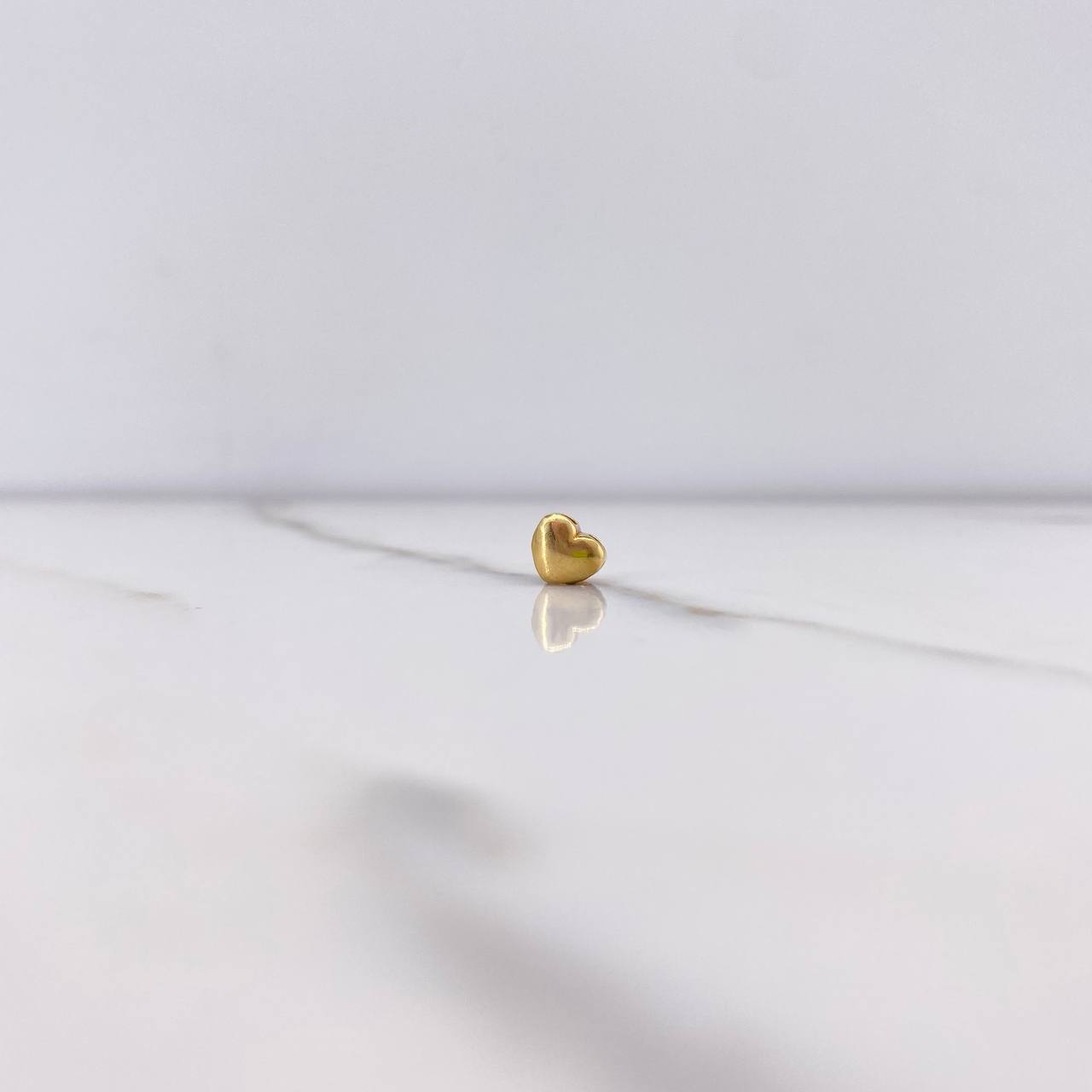 Herraje Corazon Tambor 0.65gr / 0.5cm / Oro Amarillo $