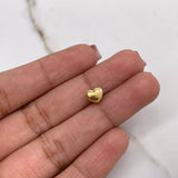 Herraje Corazon Tambor 0.65gr / 0.5cm / Oro Amarillo $