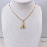 Cadena Escalera Plana 1.65gr 40cm + Dije Colibri Troquelado 0.4gr 1.6cm / Tres Oros (Oferta) &