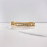 Pulso Aro Tribal 13.15gr / 20cm / Circones Blancos Oro Amarillo $