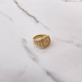 Anillo Corona RX 6.35gr / T6 3/4 / Circones Blancos Oro Amarillo &