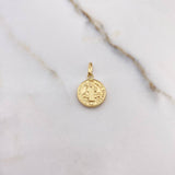 Dije San Benito 0.8gr / 2cm / Troquelado Oro Amarillo &