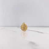 Dije San Benito 0.8gr / 2cm / Troquelado Oro Amarillo &