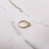 Anillo Solitario Puente 2.45gr / T7 / Circones Blancos Dos Oros Amarillo Blanco &