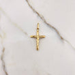 Dije Cruz Cristo 1.1gr / 3.5cm / Puntas Planas Oro Amarillo &