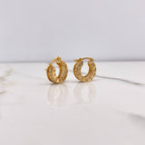 Candongas BV 4.75gr / 1.3cm / Circones Blancos Oro Amarillo &