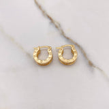 Candongas BV 4.75gr / 1.3cm / Circones Blancos Oro Amarillo &
