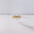 Anillo Infinito 2.55gr / T7 1/4 / Circones Blancos Dos Oros Amarillo Blanco &