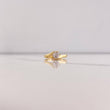 Anillo Solitario Linea Invertida 2.35gr / T6 1/4 / Circon Blanco Oro Amarillo &