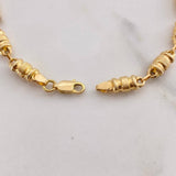 Tobillera Rustica 5.1gr / 23cm / 5mm Baril Estria Oro Amarillo &