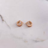 Candongas BV 4.5gr / 1.3cm / Circones Blancos Oro Rosa &