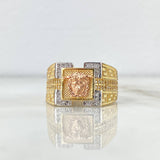 Anillo Medusa Tribal 8.5gr / T9 1/4 / Circones Blancos Tres Oros &