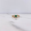 Anillo Corazon Trio 2.2gr / T6 1/2 / Circones Blancos Verde Oro Amarillo &