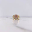 Anillo Correa Corona RX 11.4gr / T10 3/4 / Circones Blancos Tres Oros &