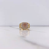 Anillo Correa Corona RX 11.4gr / T10 3/4 / Circones Blancos Tres Oros &