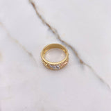 Anillo Tres Elefantes 4.95gr / T7 3/4 / Circones Blancos Tres Oros &