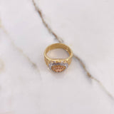 Anillo Corona RX 8.75gr / T9 / Circones Blancos Tres Oros &