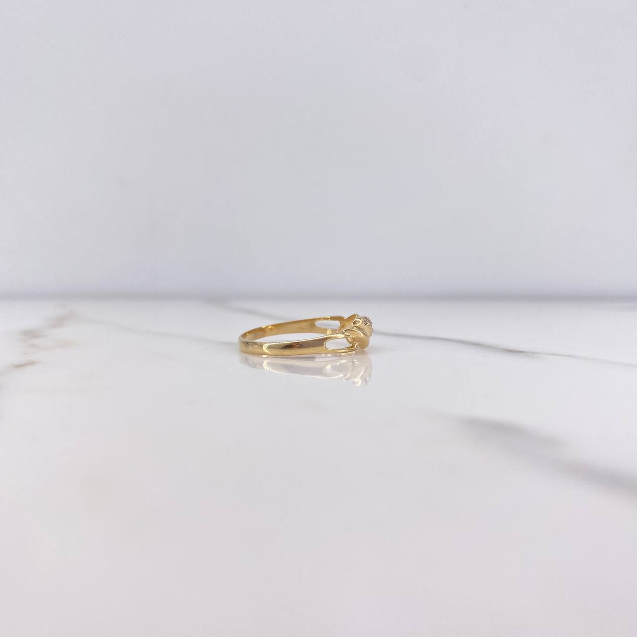 Anillo Alianza 1.5gr / T6 3/4 / Circones Blancos Oro Amarillo &