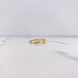 Anillo Alianza 1.5gr / T6 3/4 / Circones Blancos Oro Amarillo &