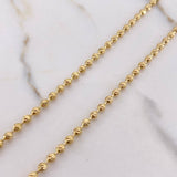 Cadena Militar 17.65gr / 55cm / 3mm Diamantada Oro Amarillo &