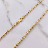Cadena Militar 17.65gr / 55cm / 3mm Diamantada Oro Amarillo &