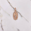 Dije Virgen Guadalupe 9.2gr / 4.7cm / Circones Blancos Oro Rosa