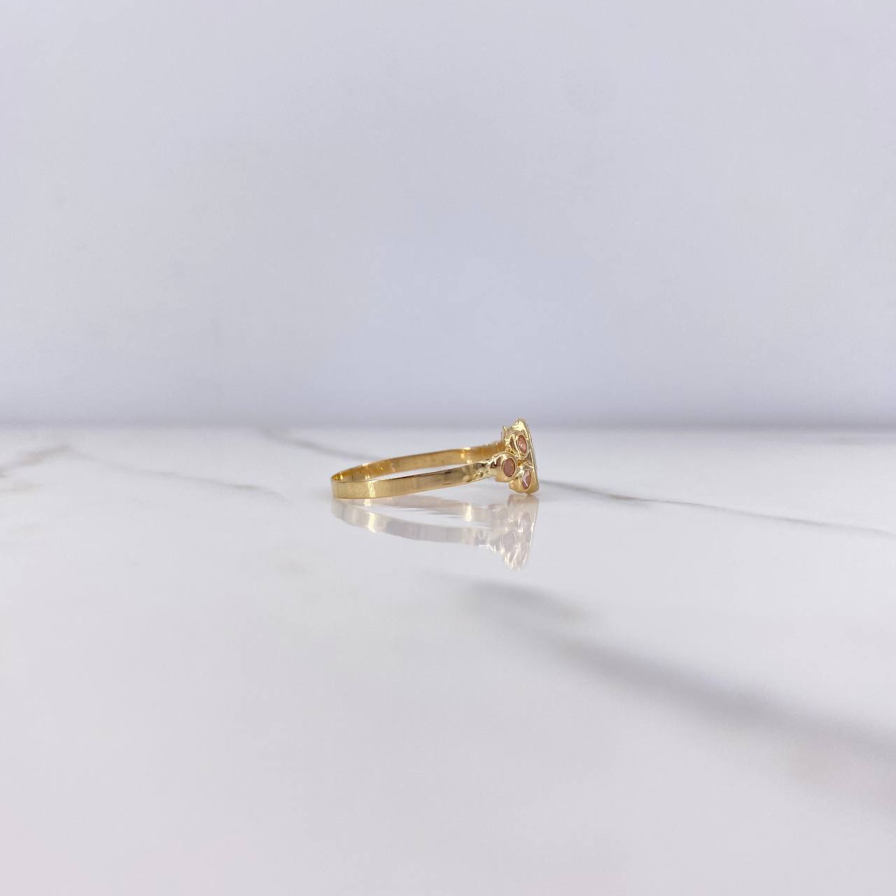 Anillo Circulos 1.45gr / T10 / Circones Rosados Blanco Oro Amarillo $