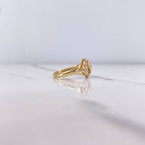 Anillo Flor 15s 1.6gr / T6 / Circones Rosados Oro Amarillo $