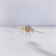 Anillo Flor De Loto 1.55gr / T5 / Circones Rosados Blanco Oro Amarillo $