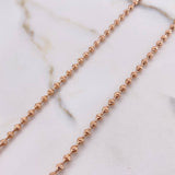 Cadena Militar 21.85gr / 70cm / 3mm Diamantada Oro Rosa $