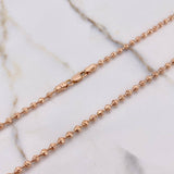 Cadena Militar 21.85gr / 70cm / 3mm Diamantada Oro Rosa $