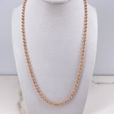 Cadena Militar 21.85gr / 70cm / 3mm Diamantada Oro Rosa $