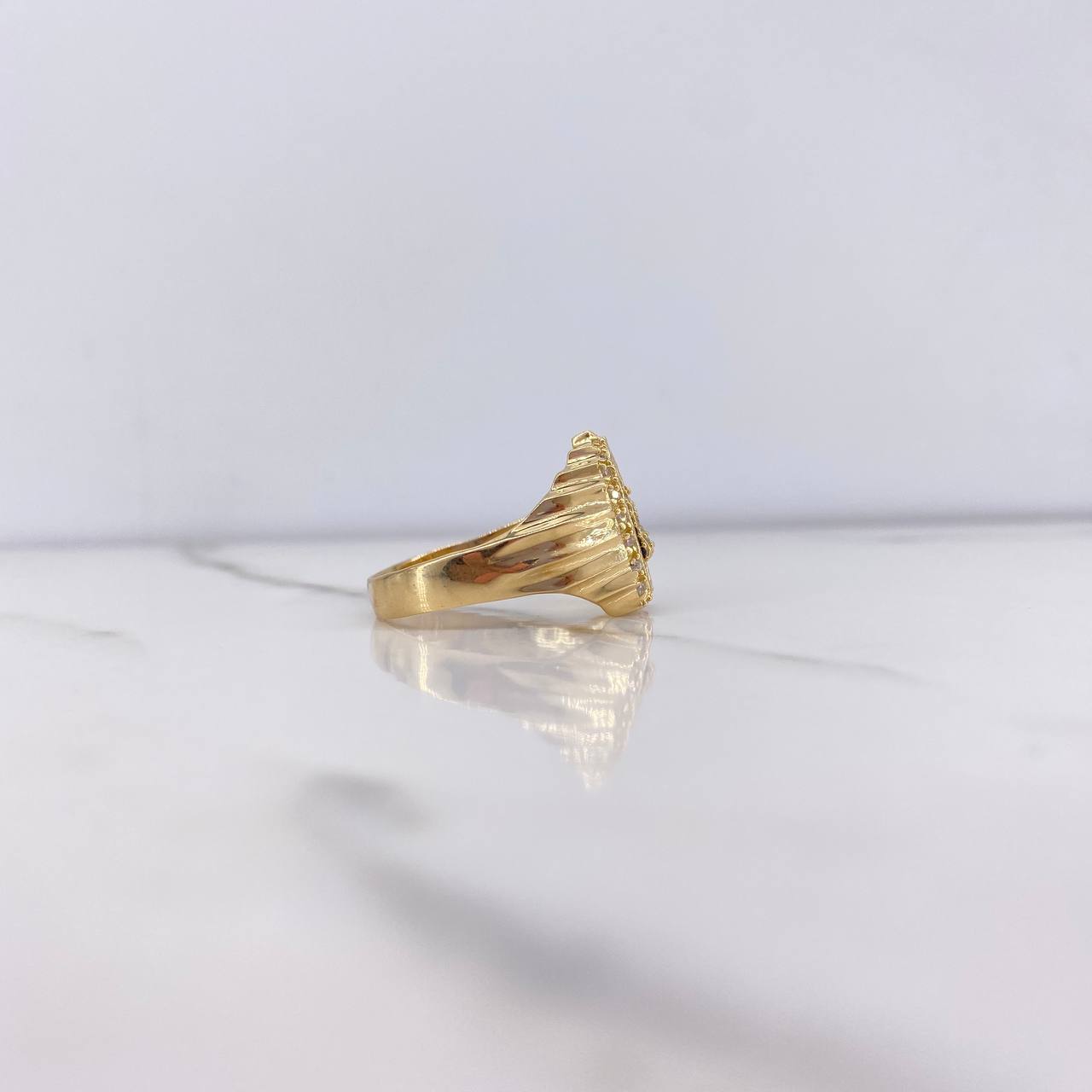 Anillo Virgen Guadalupe 8gr / T10 1/4 / Circones Negros Blancos Oro Amarillo $