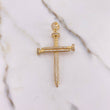 Dije Cruz Clavos 6gr / 5.3cm / Circones Blancos Oro Amarillo $