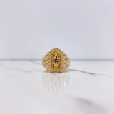 Anillo Virgen Guadalupe 8.55gr / T10 / Circones Negros Fucsias Blancos Oro Amarillo $
