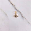 Dije Ojo Turco 0.9gr / 1.5cm / Circones Azul Blancos Oro Amarillo $