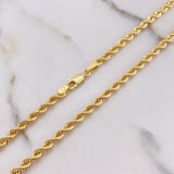 Cadena Lazo 7.25gr / 60cm / 3mm Oro Amarillo +3 $