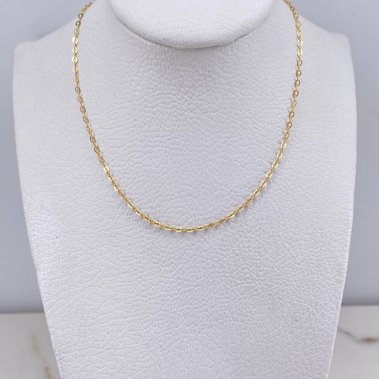 Cadena Aro Seguido 1.7gr / 45cm / 2mm Oro Amarillo +3 $