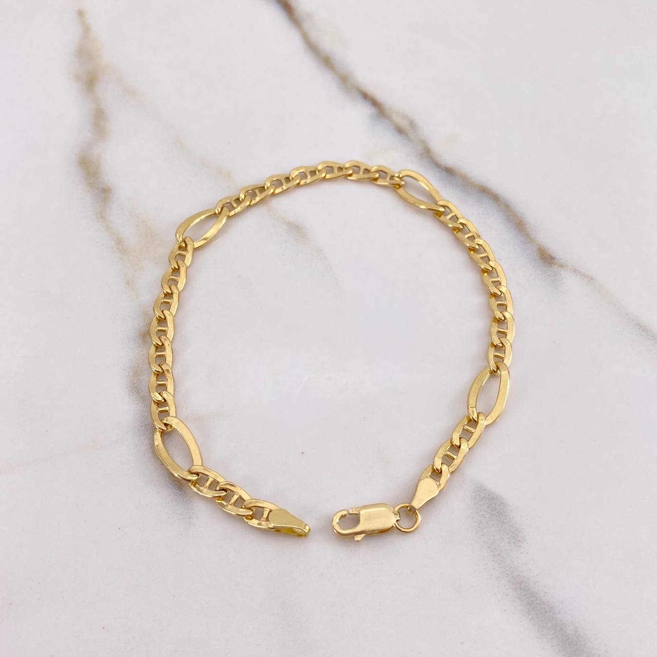 Pulso Escalera 3.1gr / 21cm / 6mm Oro Amarillo +3 $