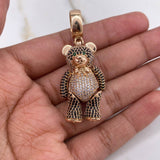 Dije Oso Articulado Corbatin 13.3gr / 4.5cm / Circones Negros Verdes Blancos Oro Rosa $