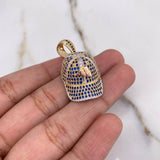 Dije Gorra AD 7.8gr / 3.5cm / Circones Azules Tres Oros $