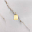Dije Placa Pergamino 0.65gr / 2.2cm / 10mm-13mm Liso Oro Amarillo $