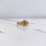 Anillo Corona RX 4.5gr / T7 / Circones Blancos Tres Oros $