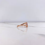 Anillo Gota 1.4gr / T6 1/4 / Lineas Invertidas Circones Lila Blancos Oro Rosa $