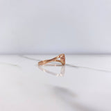 Anillo Gota 1.45gr / T7 3/4 / Lineas Invertidas Circones Ambar Blancos Oro Rosa $