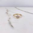 Anillo Solitario 1.7gr / T7 1/4 / Circon Blanco Oro Amarillo $