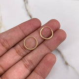 Candongas Mini Aro 0.55gr / 1.1cm / Lisas Oro Amarillo $