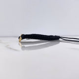 Pulsera Negra Herraje Letra K 0.55gr / 1.5cm / 5mm Troquelado Neoprenos Negros Oro Amarillo $